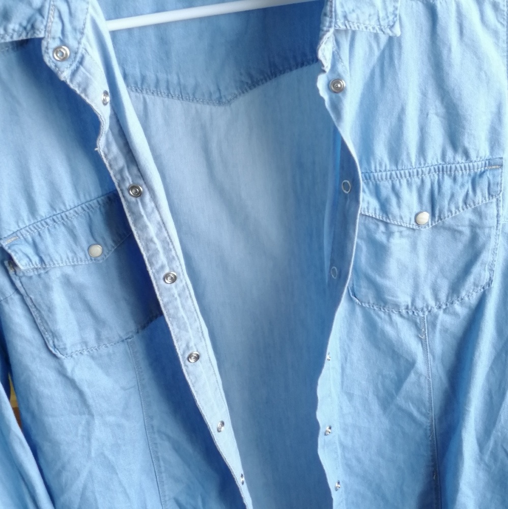 Button up jean blouse